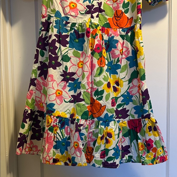 J. Crew Women’s Bright Multicolor Floral Cotton Dress w/ Slip - Size 8P, NWT - Picture 6 of 16
